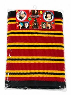 Striped Red, Yellow & Black Knit Scarf Wrap